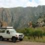 Toyota Land Cruiser in mountains