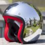 SILVER CHROME HELMET