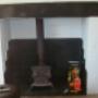 Coal fireplace in lounge