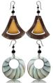 Organic hand carved earrings