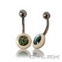 Uploaded by visitor on 2016/05/26 - Carved shell belly piercing