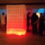 LED inflatable booth - glowing orange