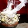 Burning to chase away evil spirits