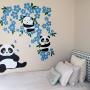 Uploaded by visitor on 2017/10/17 - Panda Flowers wall sticker