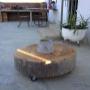 Uploaded by visitor on 2017/05/17 - Log Coffee Table on Castors