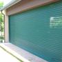 Uploaded by visitor on 2017/06/13 - Perforated , powder coated door , tennis court green