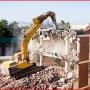 Building Demolition With A Crane In Durban