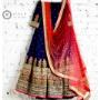 Blue/Red Tapeta Silk Lehenga Choli