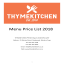 Thymekitchen Mrnu Price List 2018