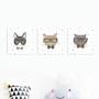 Executive Meows - Nursery Canvas Wall Art - Set of 3 (200mm x 200mm)