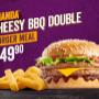 Get the Phanda® Cheesy BBQ Double Burger Meal from Steers® Forest Hill Centre.