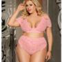 Pink Lace Bra set