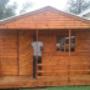 4m x 6m log cabin with veranda