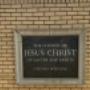 The sign on the front gate for the Church of Jesus Christ in Sebokeng