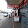 Pavement passing store from left side