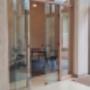 Glass double doors with antique fittings