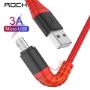 ROCK Hi-Tensile Micro USB Cable For Samsung S6 S5 Xiaomi Redmi Note 4X Nylon Data Sync Fast Micro us