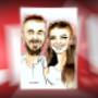 Live Bridal Colour Caricature