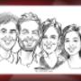 Live Wedding Group Caricature