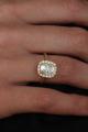 2ct Elongated Cushion Cut Moissanite Halo Ring