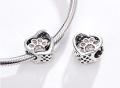 Paw Print in Heart Charm
