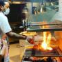 Wood Fired Grills in restaurant.