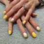 Gelish nails with nail art