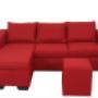 Andre 3 Seater Sofa - L Shape - Red