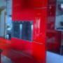 Red high gloss kitchen