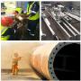 Abrasive blasting, Pipe wrapping, Galvanizing