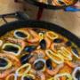 seafood paella cooking