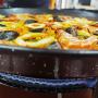 seafood paella cooking