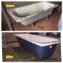 Before & After Ball & Claw bathtub