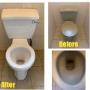 Before and after toilet