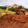 Excavator an Dump truck