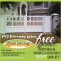 PVC Fence driveway dual gates Value Fencing
