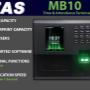MB10 Face Recognition and Fingerprint Reader Job Coster for Time and Attendance