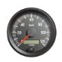 VDO Cockpit International Speedometer Electric 0-120 km/h 100mm 12/24 volt BlackFlood Lit Dial Bezel