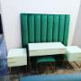 headboard and 2 pedestals with dressing table