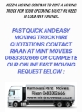 Furniture removals Pretoria to cape town