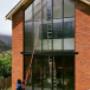 Cleaning 3 storey glass facade