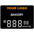 Black Write & Wipe Card with Logo, Price Label Holder & Description & Digi 8