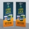 Warten Weg designed a customised pull-up banner.