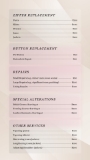 Alterations prices cont
