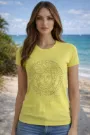 Versace Medusa Embellished Yellow T-Shirt