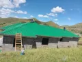 Roofing works on residential building