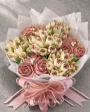 Realistic floral cupcake bouquet.  Frost