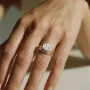 Curved pear Solitaire moissanite Engagement Ring moissanite-engagement-rings-south-africa