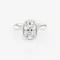 Elongated Cushion Bezel Solitaire Engagement Ring South Africa White gold