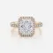Halo Pave Radiant Cut Engagement Ring South Africa Rose Gold